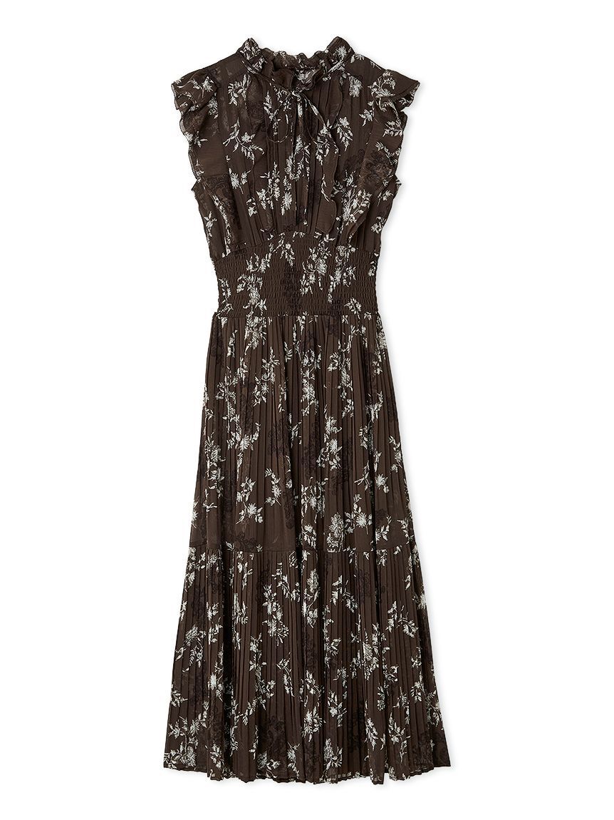 SNIDEL「【00サイズあり】プリントプリーツシャーリングワンピース」|ワンピース|