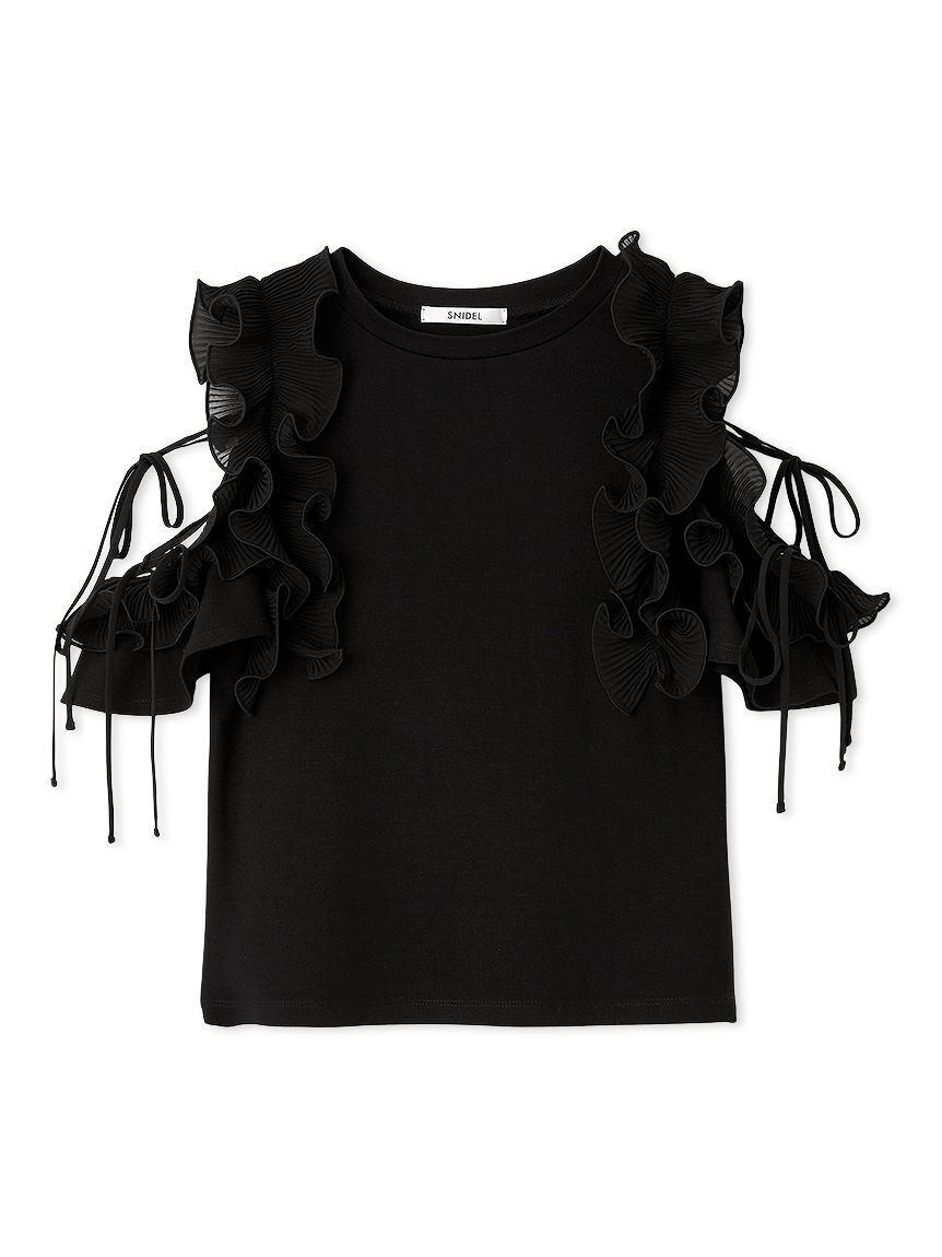 SNIDEL「プリーツフリルカットプルオーバー」|Tシャツ・カットソー|