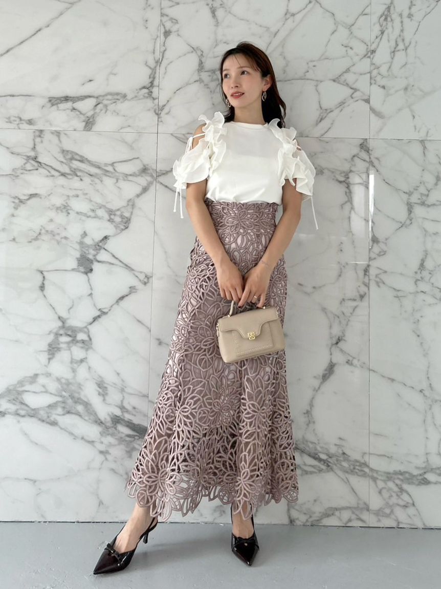 SNIDEL「プリーツフリルカットプルオーバー」|Tシャツ・カットソー|