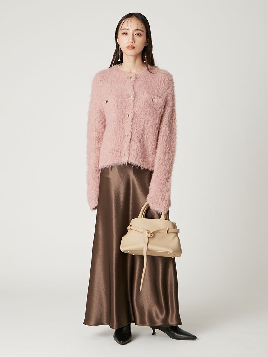 FRAY I.D「ハイウエストサテンナロースカート」|スカート|