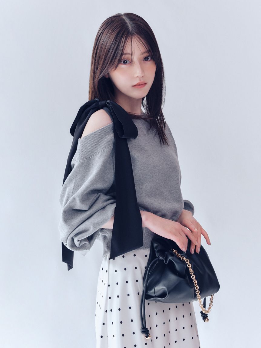 FRAY I.D「ハイウエストサテンナロースカート」|スカート|