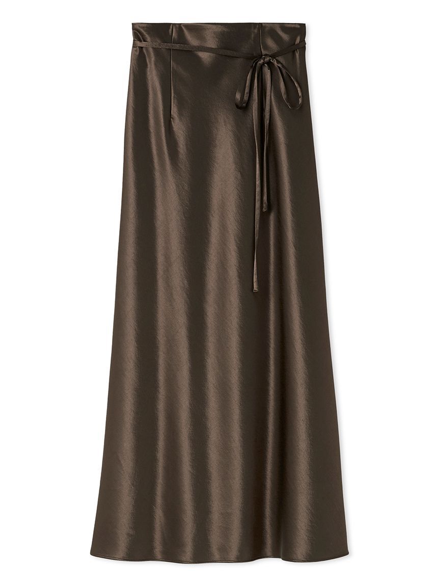 FRAY I.D「ハイウエストサテンナロースカート」|スカート|