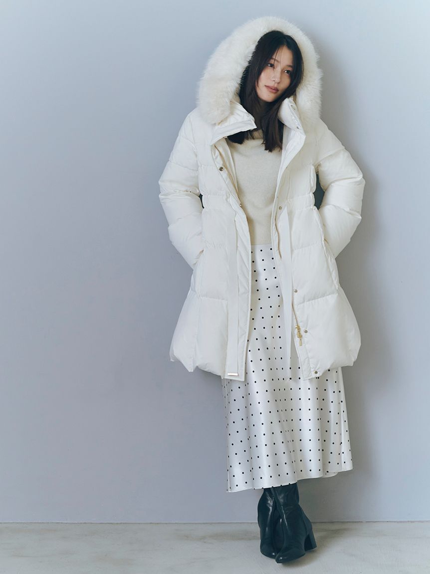 FRAY I.D「ハイウエストサテンナロースカート」|スカート|