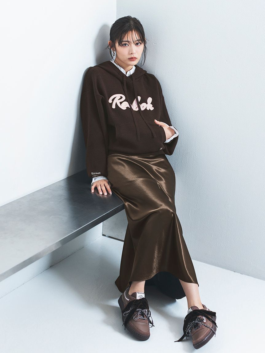 FRAY I.D「ハイウエストサテンナロースカート」|スカート|