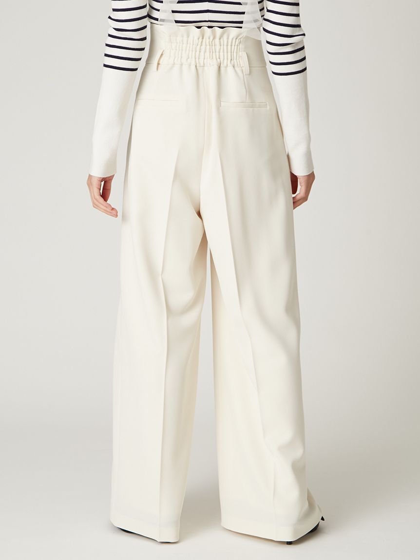 FRAY I.D「Ｄリングタックハイウエストパンツ／ウォッシャブル・防シワ」|チノ|