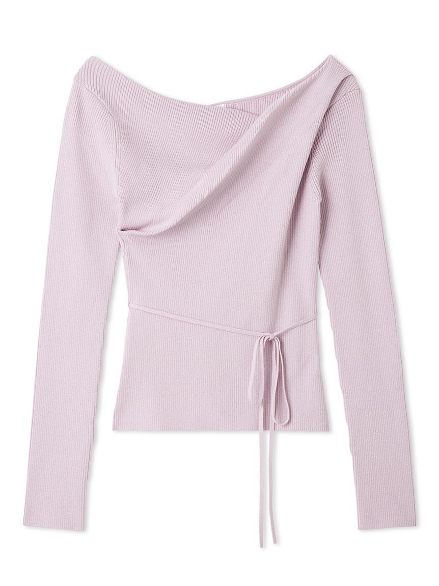 FRAY I.D「シルクブレンドアシメデコルテドレープリブニット」|ニット・セーター|PNK