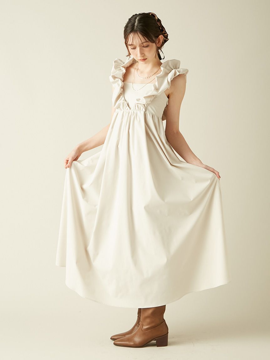 LILY BROWN「エンジェルスリーブボリュームワンピース」|ワンピース|