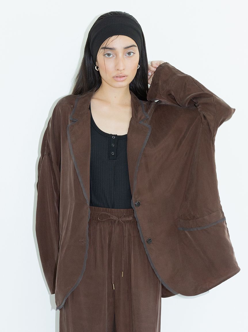 styling/「【セットアップ対応】オープンカラーシャツジャケット」|テーラードジャケット|