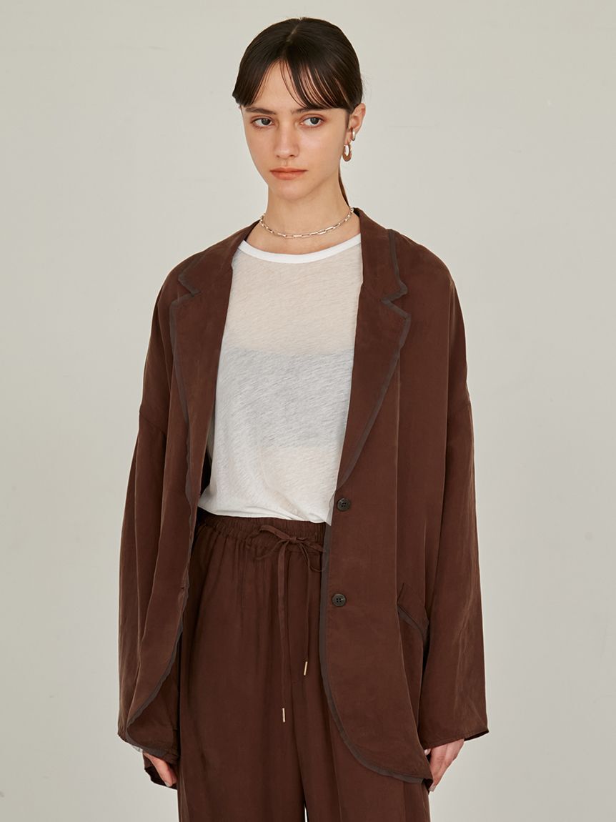 styling/「【セットアップ対応】オープンカラーシャツジャケット」|テーラードジャケット|