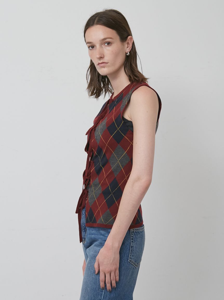 styling/「アーガイル2WAYリボンニットトップス」|ニット・セーター|