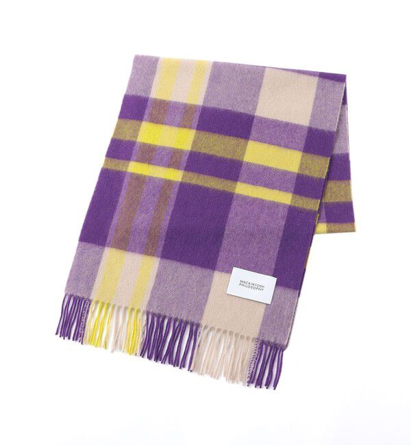 MACKINTOSH PHILOSOPHY「ウォッシャブルカシミヤカラーブロックマフラー」|マフラー|