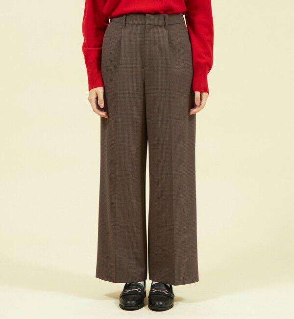 MACKINTOSH PHILOSOPHY「ブラッシュドライニングワイドパンツ」|その他|ブラウン