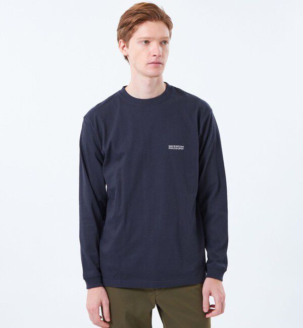 MACKINTOSH PHILOSOPHY「【WEB&一部店舗限定】5.6oz天竺 クルーネックロゴロンＴ」|Tシャツ・カットソー|ネイビー