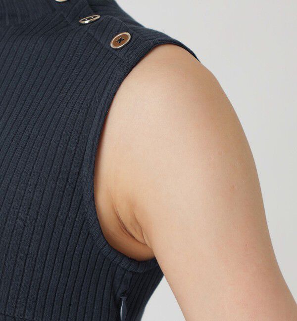  「ネイビーカラーブロックドレス」|ワンピース|