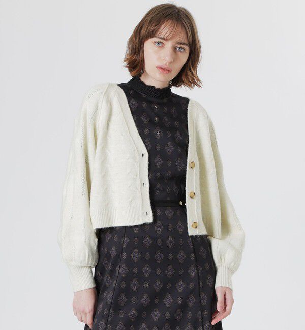  「バンピーニットカーディガン」|ニット・セーター|ホワイト