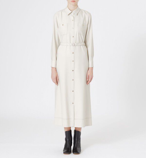  「メランジツイルシャツワンピース」|ワンピース|