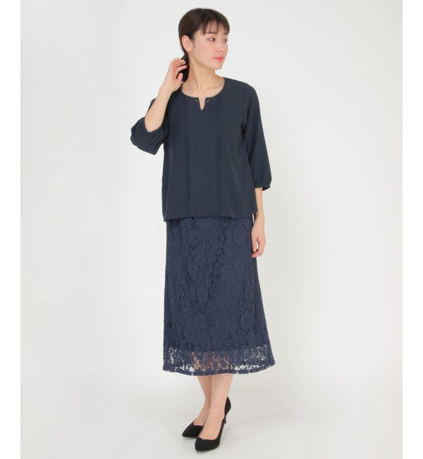 IKKA LOUNGE「レースセミタイトスカート」|スカート|
