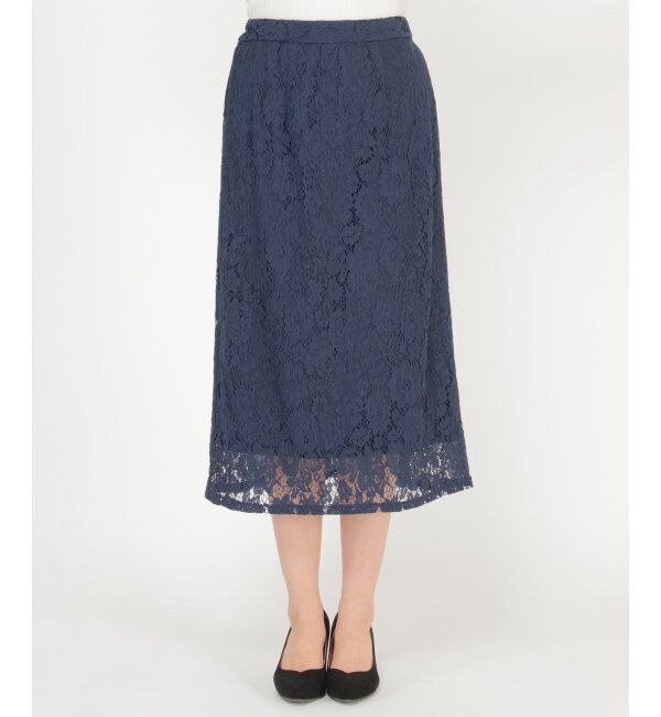 IKKA LOUNGE「レースセミタイトスカート」|スカート|