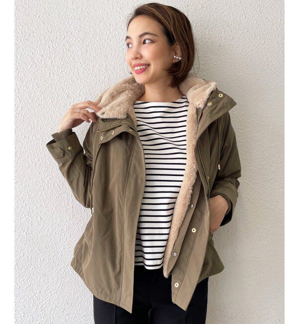 ikka「ボアライナー3WAYマウンテンパーカー」|ブルゾン・スタジャン|