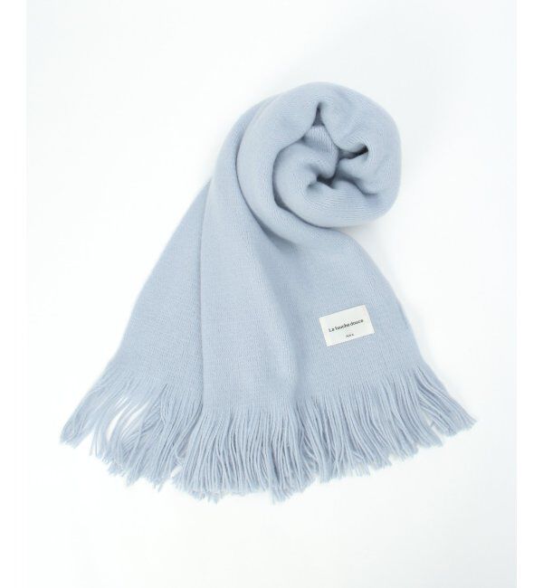 ikka「ラッセル起毛無地マフラー」|マフラー|ブルー