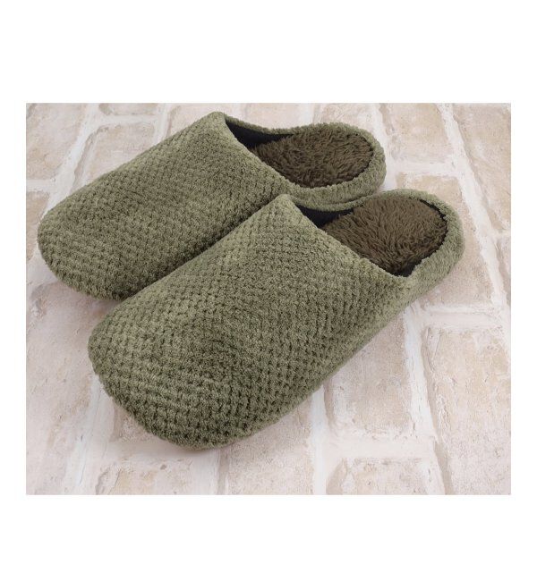 TOKYO DESIGN CHANNEL「マイクロカフス チャールススリッパ L」|ルームシューズ|オリーブ
