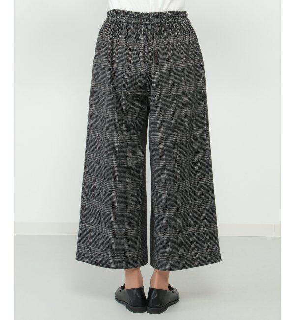 ikka「カットジャガードワイドクロップドパンツ」|その他|