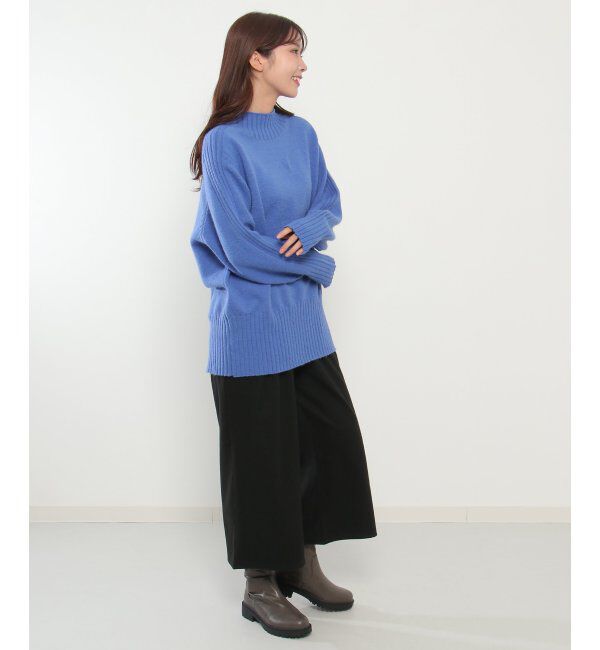 ikka「カットジャガードワイドクロップドパンツ」|その他|