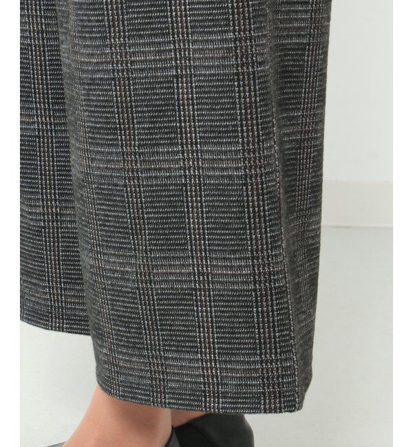 ikka「カットジャガードワイドクロップドパンツ」|その他|