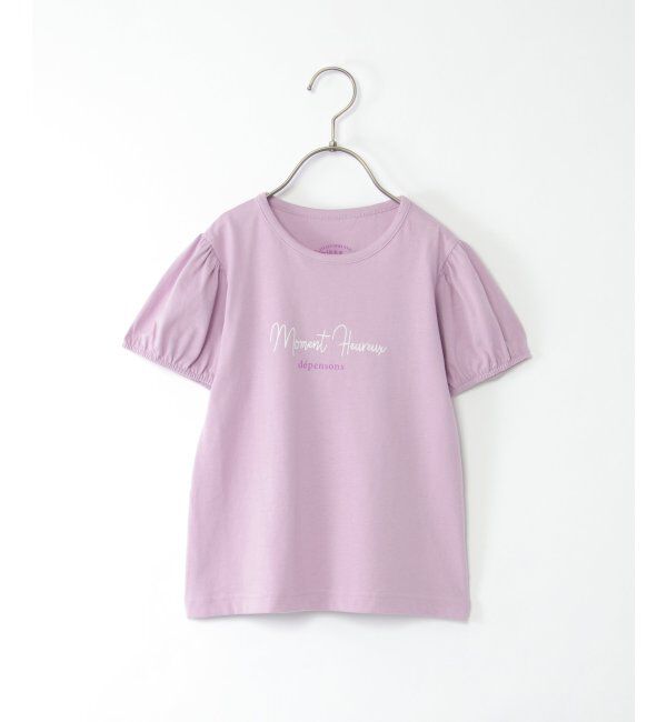 ikka kids「USAコットン パフスリーブプリントTシャツ（120~160cm）」|Tシャツ・カットソー|