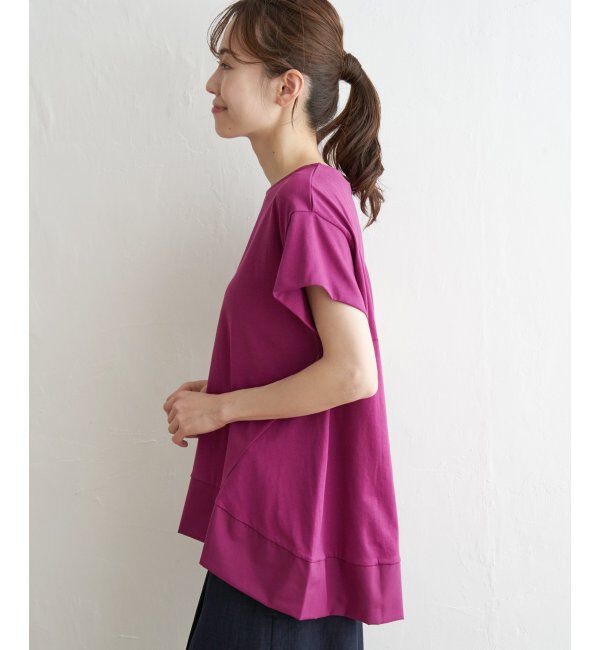 ikka「Aライン裾切り替えカットソー」|その他|