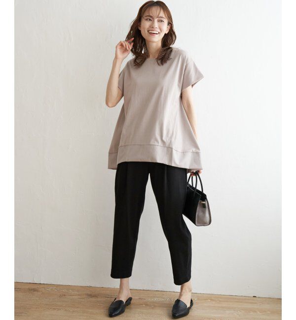 ikka「Aライン裾切り替えカットソー」|その他|