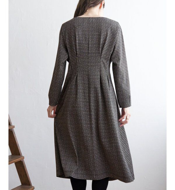 IKKA LOUNGE「カットジャガードワンピース」|ドレス|