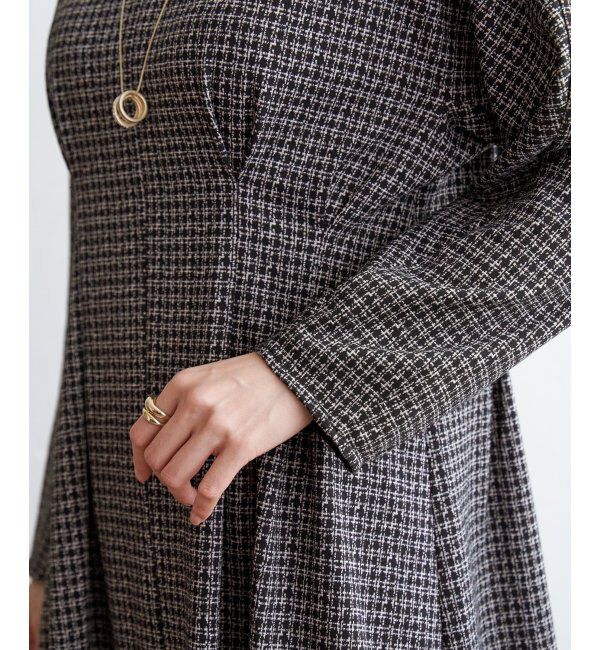 IKKA LOUNGE「カットジャガードワンピース」|ドレス|