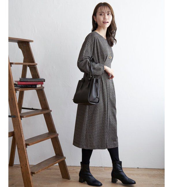 IKKA LOUNGE「カットジャガードワンピース」|ドレス|