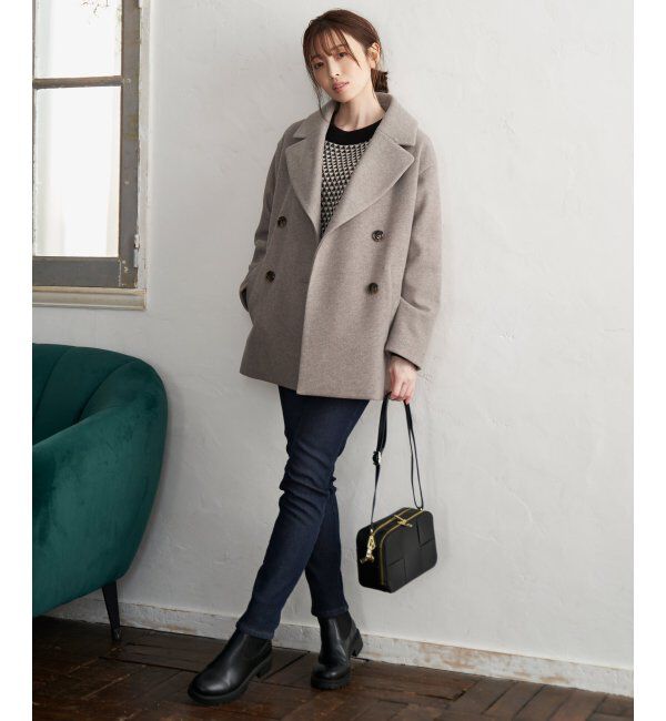 ikka「らく軽ストレッチメルトンチェスターコート」|その他|