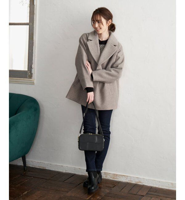 ikka「らく軽ストレッチメルトンチェスターコート」|その他|