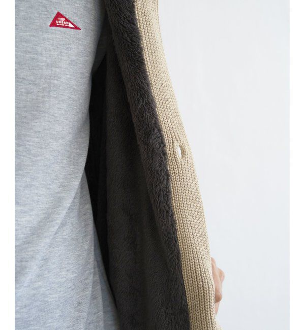 ikka「ボアフリースニットフーディガン」|その他|