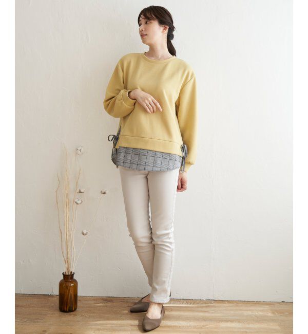 ikka「サイドリボン裾レイヤードプルオーバー」|その他|