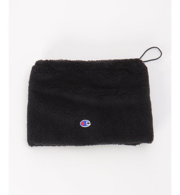 ikka「Champion チャンピオン フェイクファーネックウォーマー」|マフラー|ブラック