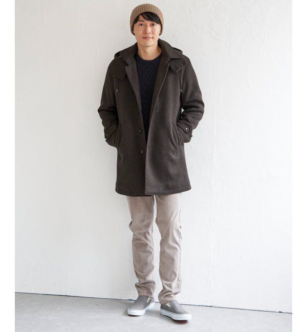 IKKA LOUNGE「ウールライクニットステンカラーコート」|その他|