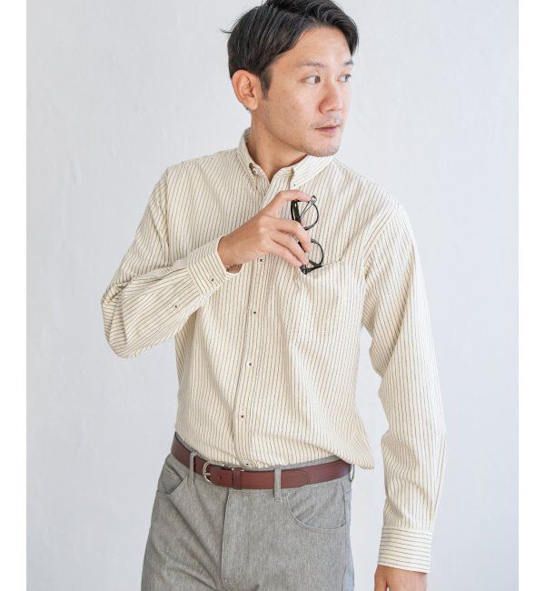 ikka「【吸水速乾】イージーケアオックスボタンダウンシャツ」|シャツ・ブラウス|オフホワイト
