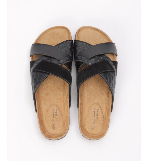 ikka「キリカエクロスベルトサンダル」|その他|ブラック