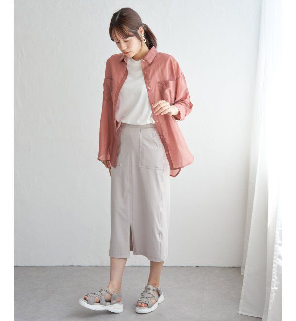 ikka「【2点セット】シア刺繍シャツタンクアンサンブル」|シャツ・ブラウス|