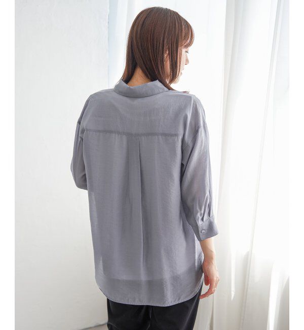 ikka「【2点セット】シア刺繍シャツタンクアンサンブル」|シャツ・ブラウス|