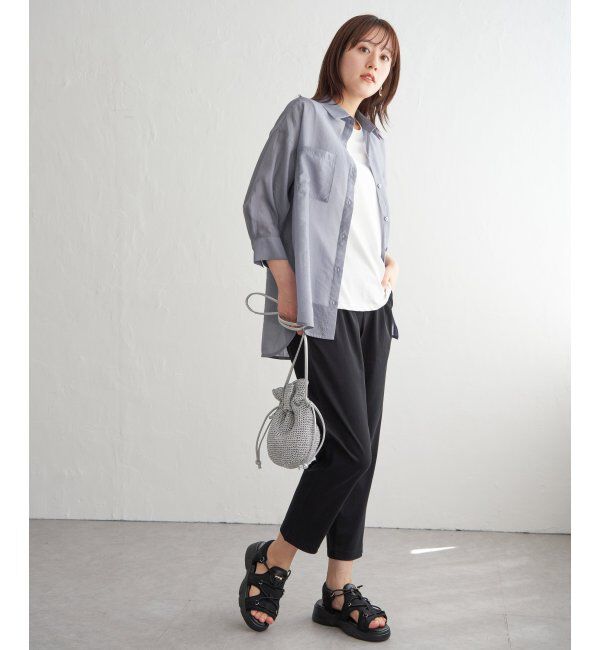 ikka「【2点セット】シア刺繍シャツタンクアンサンブル」|シャツ・ブラウス|