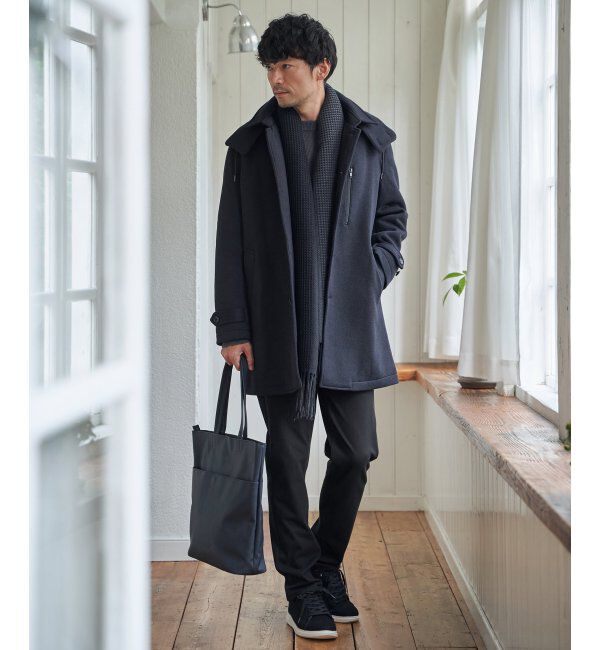 ikka「編地切り替えワイドマフラー」|マフラー|