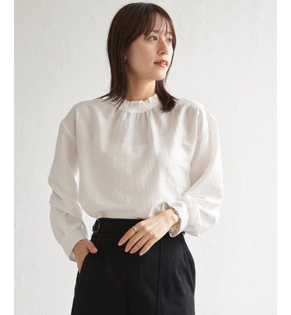 ikka「襟フリル2WAYブラウス」|シャツ・ブラウス|