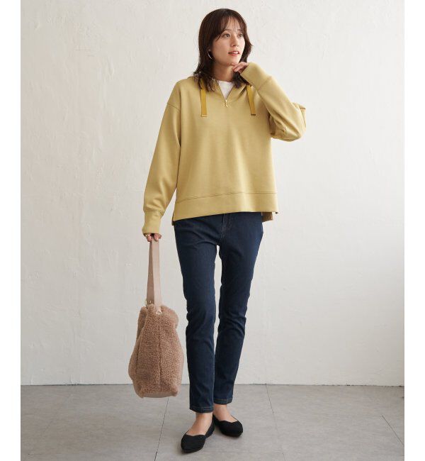 ikka「GOKU楽 鹿の子ダンボールパーカー」|パーカー|