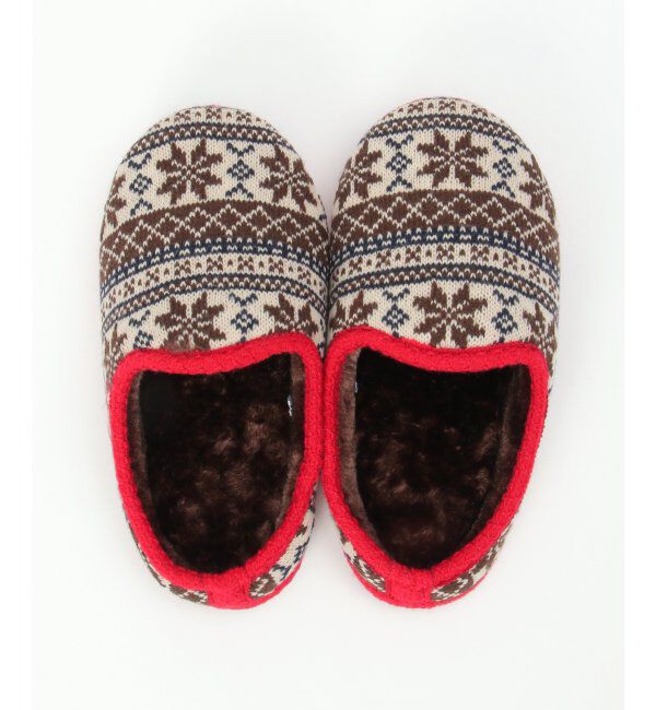 Lbc with Life「【洗える】ニットジャガードルームシューズ」|ルームシューズ|チャケイ