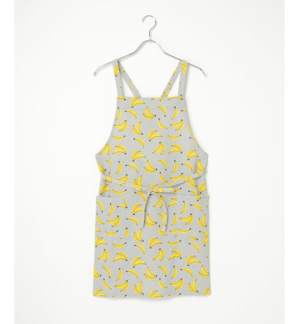 Lbc with Life「バナナ柄エプロン」|食器・キッチングッズ|グレイ